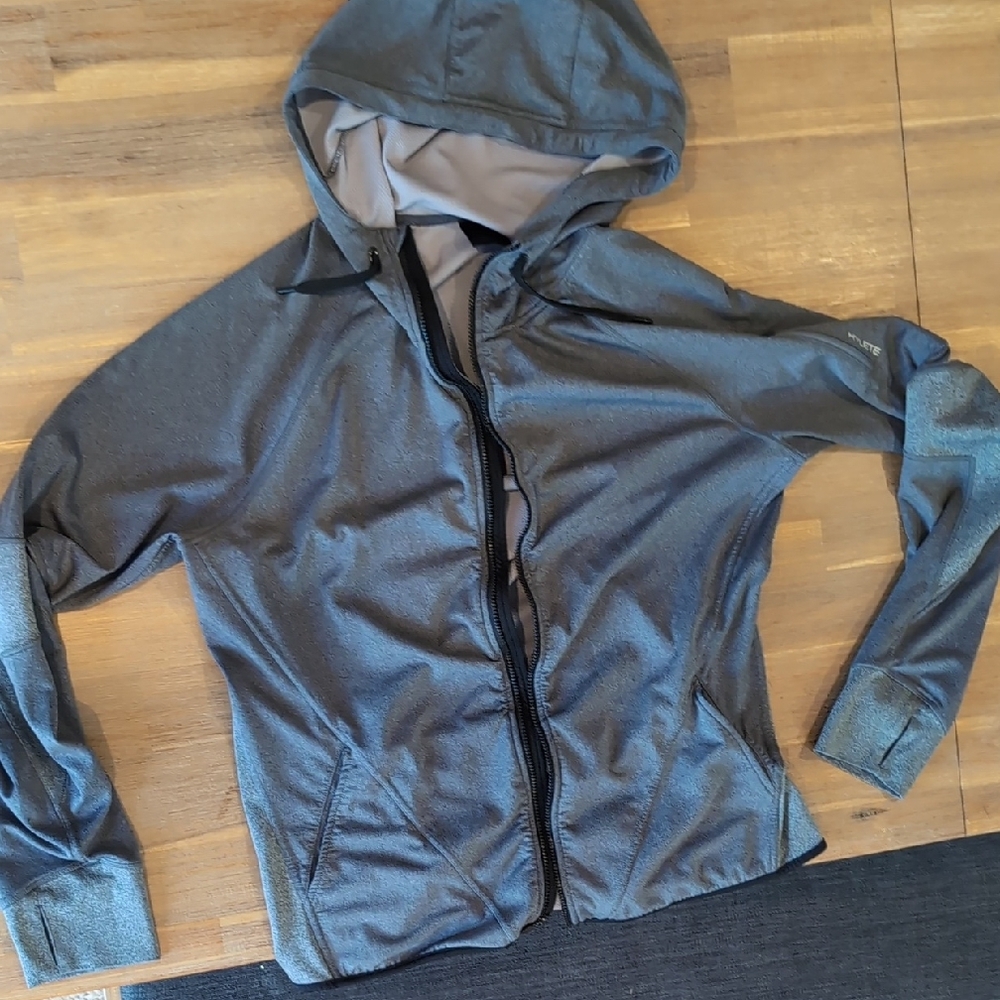 Hylete Men's Grey Hooded Performance Jacket XL